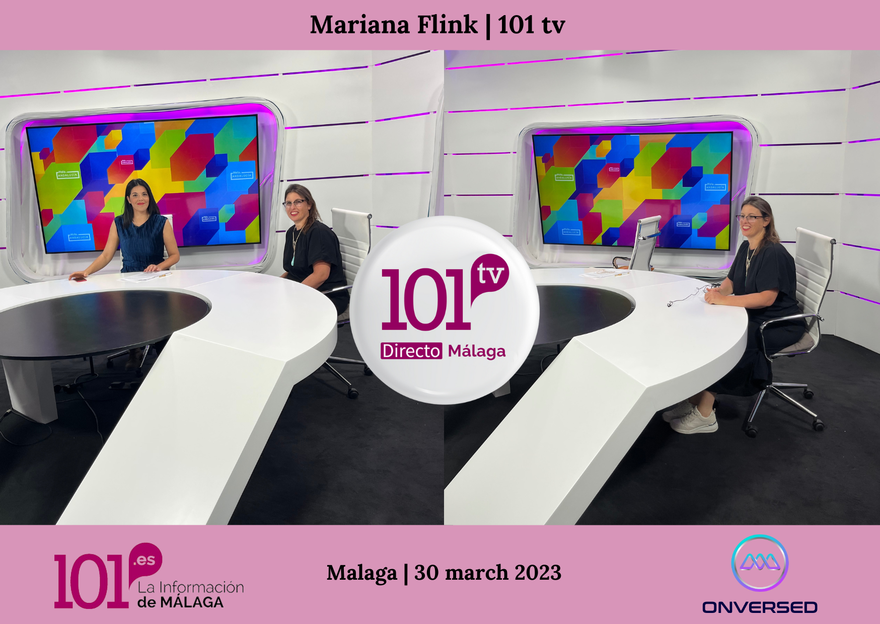 Mariana Flink es entrevistada en 101 tv.