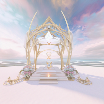 3D wedding altar